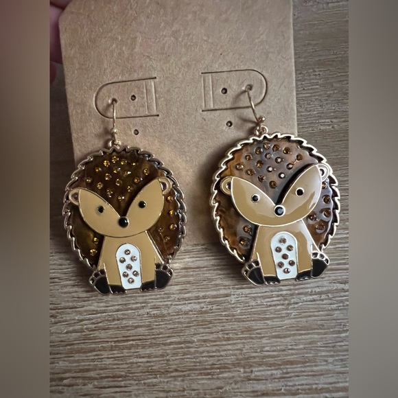 Hedgehog Earrings - Picture 3 of 5